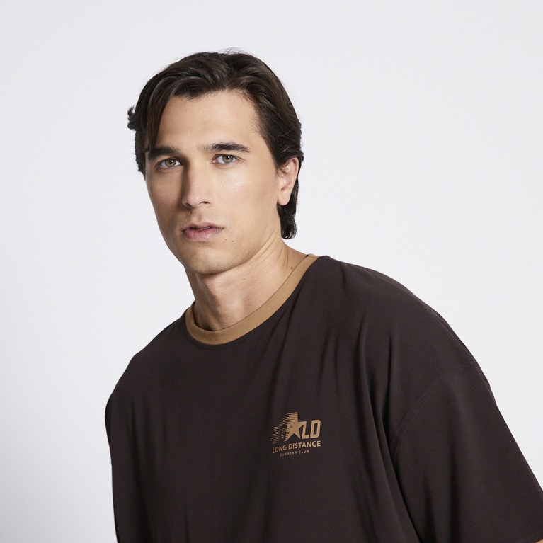 Training ringer tee "Koster" Brown